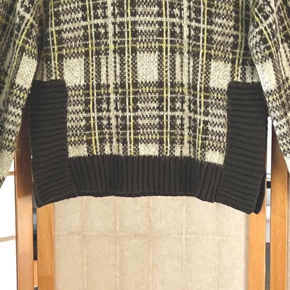 Classic Plaid Sweater Grey, Yellow, and White - Picture 7 of 14